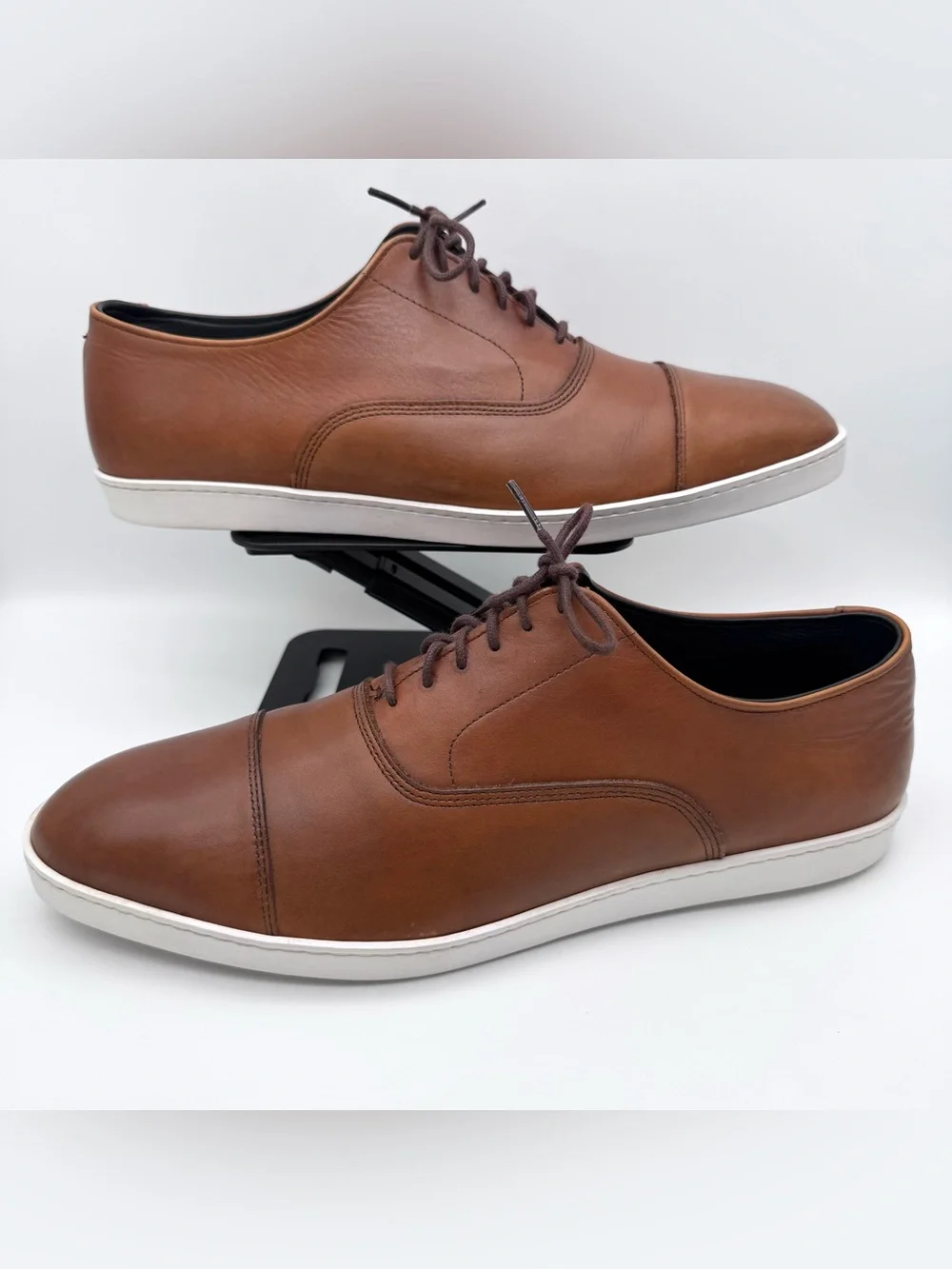 Allen Edmonds Park Avenue Brown Leather Cap Toe Hybrid Dress Shoes Sneakers 11 D